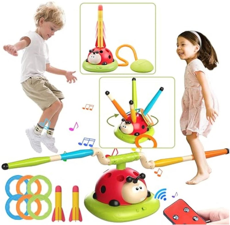 Slant 3-in-1 Sports Entertainment Set for Kids Indoor/Outdoor Sports Toy Automatic Soaring Rocket Ladybug Exercise - Image 1